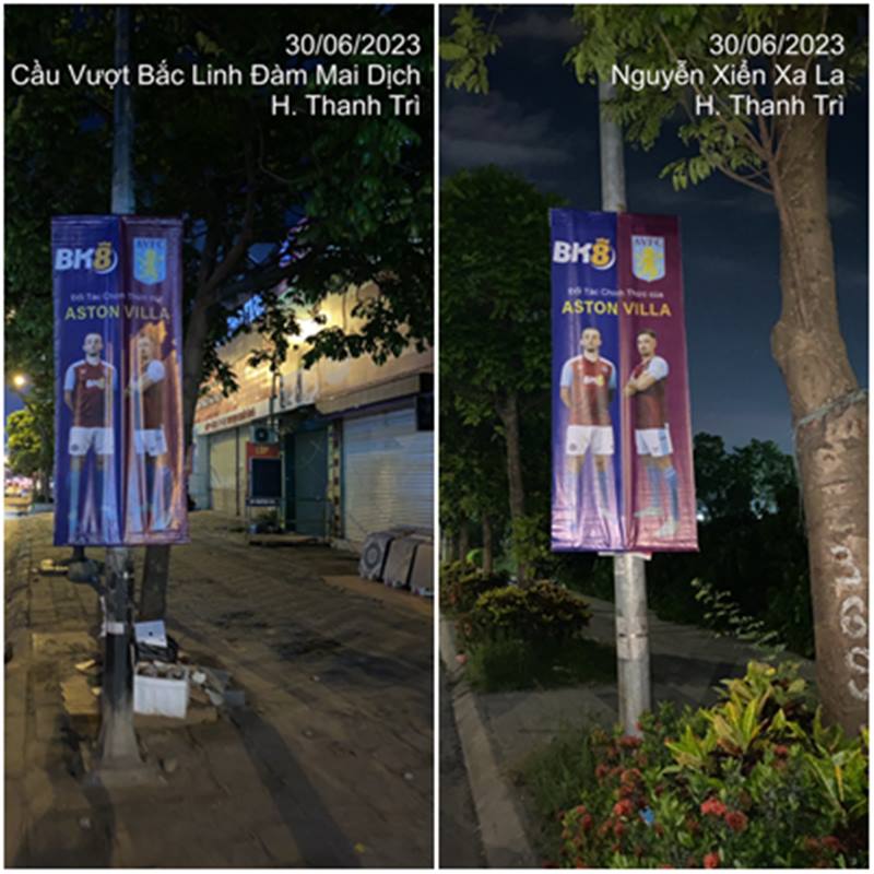 Treo banner trên các tuyến đường Hà Nội